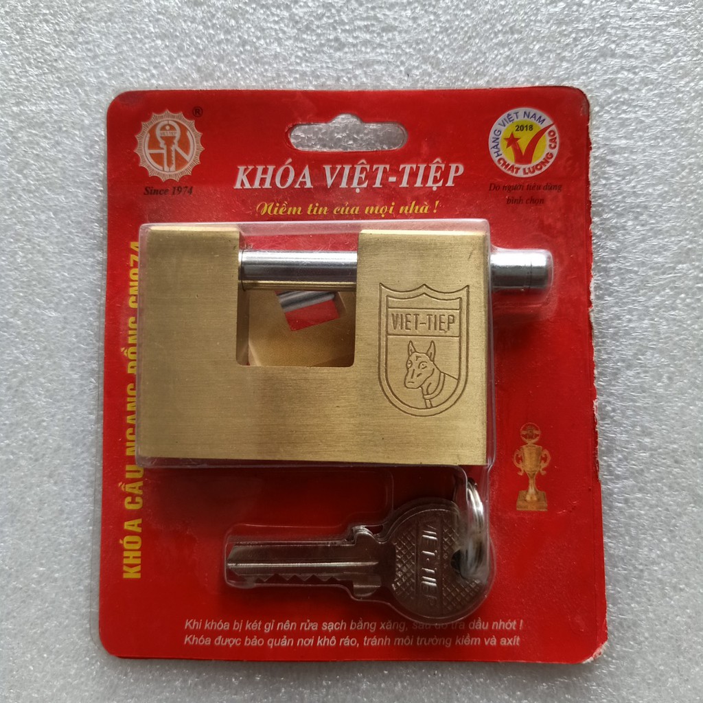 Ổ khóa cầu ngang đồng Việt Tiệp CN974 | Shopee Việt Nam