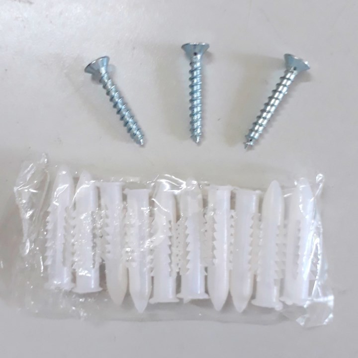 Tắc kê nở nhựa 3cm kèm vít- set 100 bộ | Shopee Việt Nam