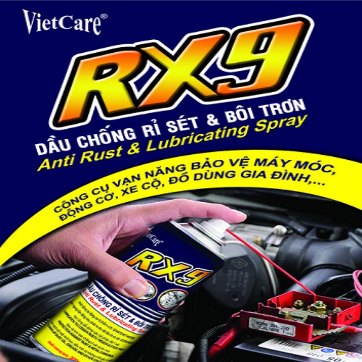 GIÁ TỐT] Bình Xịt Bôi Trơn Động Cơ Và Chống Rỉ Sét Vietcare RX9 300gr, Giá  siêu tốt 120,000đ! Mua nhanh tay! - Bigomart